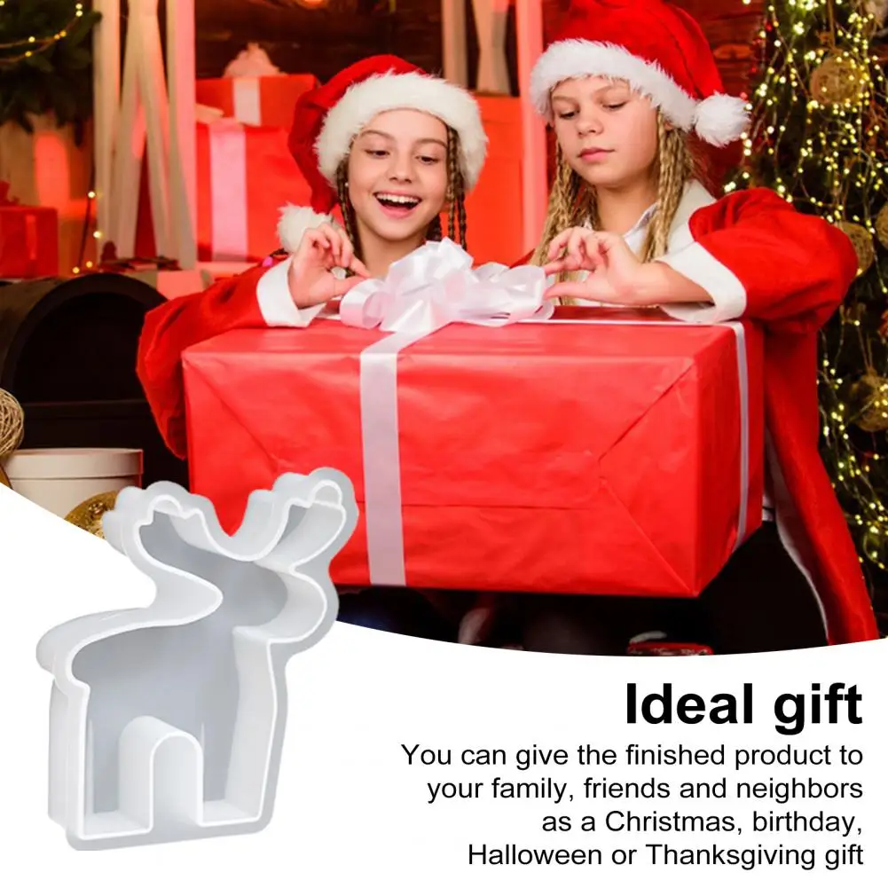 Форма для изготовления мыла Рождественская Снежинка лось силиконовая форма