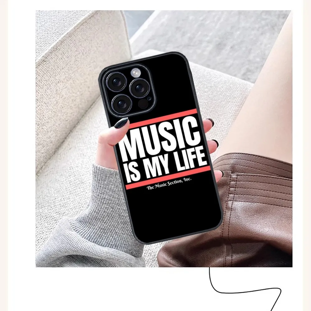 Магнитный чехол для телефона Love Techno Music Quotes iPhone 16 15 14 13 12 11 PRO MAX PLUS Mini TPU мягкий