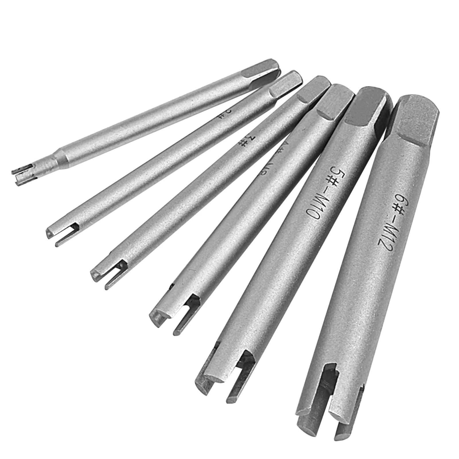 

5Pcs/Set M5-M12 Damaged Screw Tap Extractor Guide Set Broken Screw Tap Remover Tool Wrench Set Drill Bit