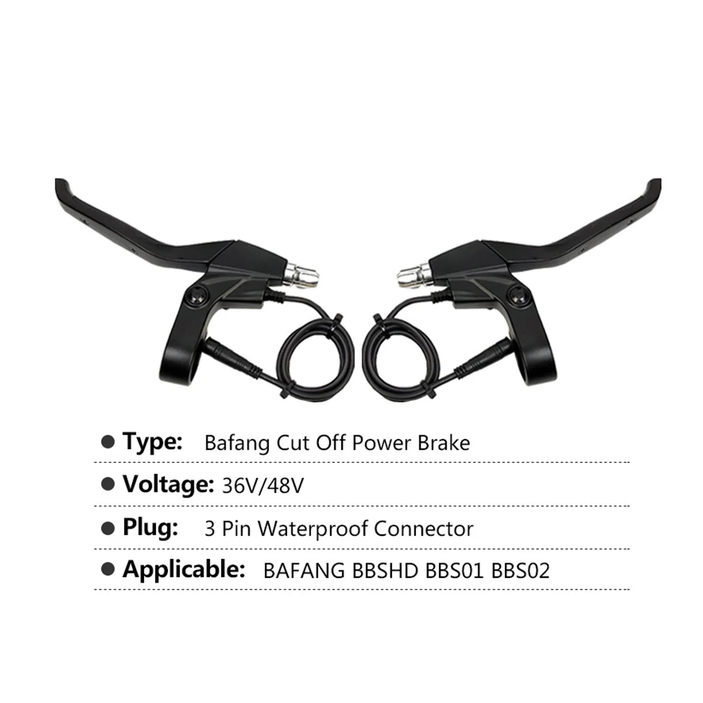 

1 Pair E-bike Brake Lever Cut Off Power Waterproof Plug For Bafang BBS01 S02 SHD Electric Bicycle Brake Lever Handle Ebike Accs