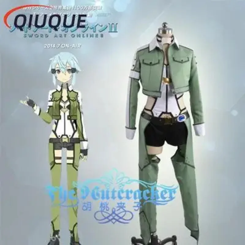 Костюм аниме Искусство меча онлайн для косплея костюм асады шино военные костюмы