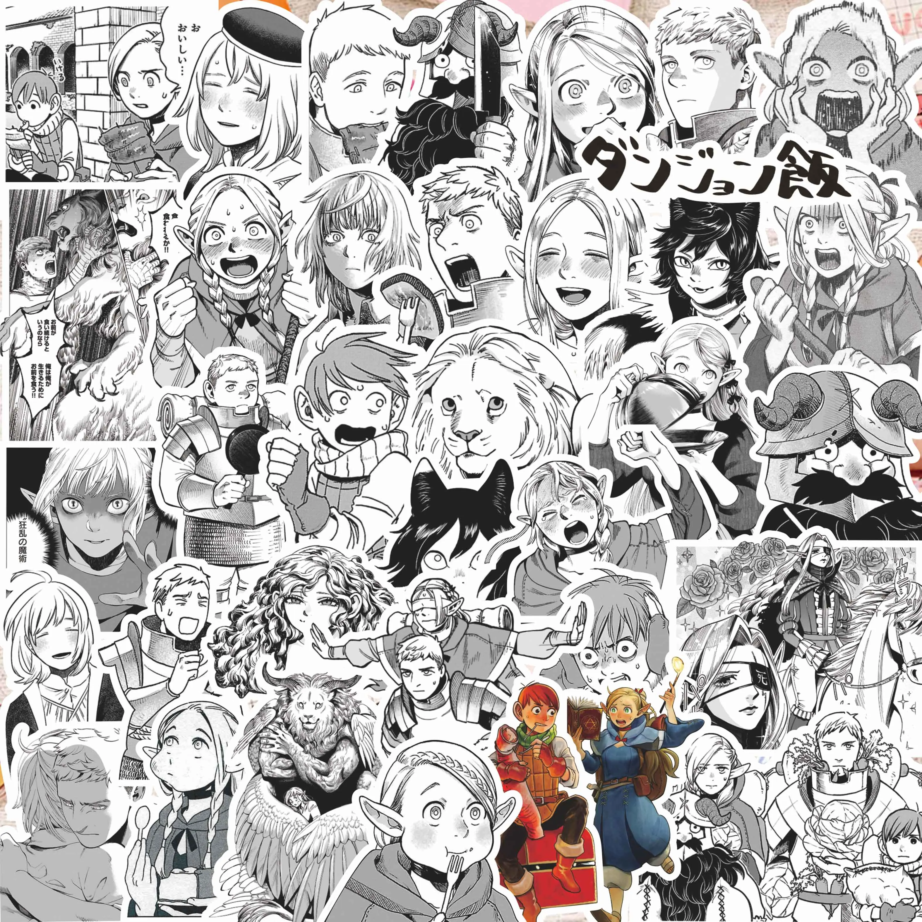 

Dungeon Meshi стикеры, набор из 70 штук