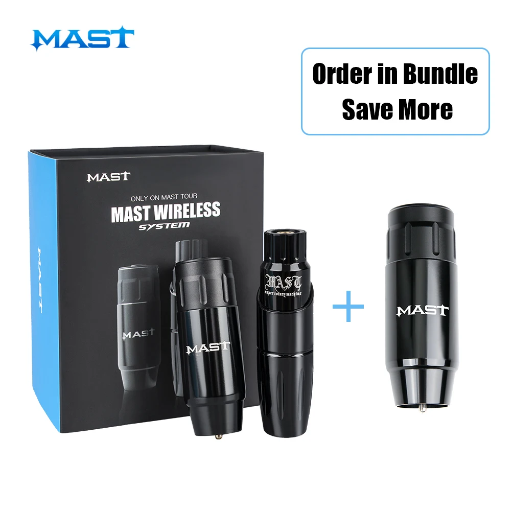 Professional Mast Permanent Makeup Machine Tattoo Rotary Pen Machine with Mast Wireless Battery Power Set for Tattoo Artist