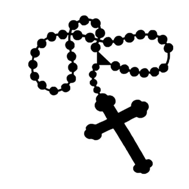 

Rosary Beads Religious Car Sticker Waterproof Decal Laptop Suitcase Truck Motorcycle Auto Accessories PVC,13cm*11cm
