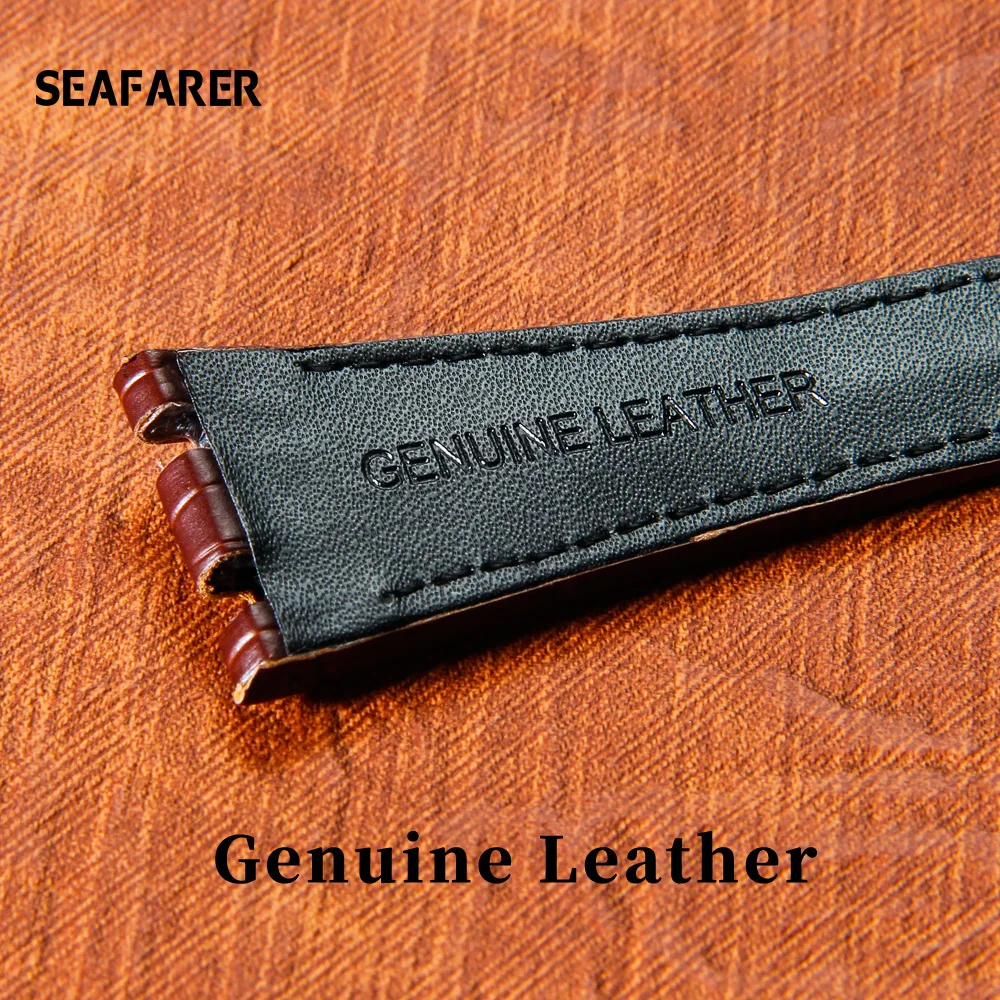 Watch accessories bone grain Genuine leather strap folding buckle for AP 15703 26470  Royal Oak offshore 28mm men's strap enlarge