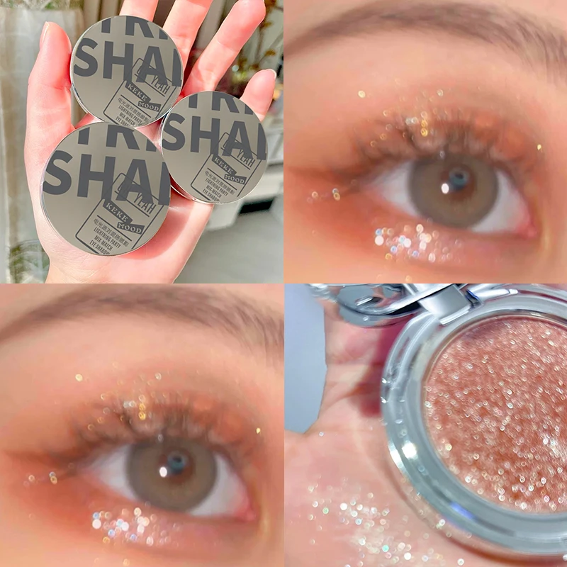 

Brown Flashing Eyeshadow Earth Tones Long Lasting Waterproof Highlighter Palette Pearlescent Glitter Eyes Makeup Cosmetics