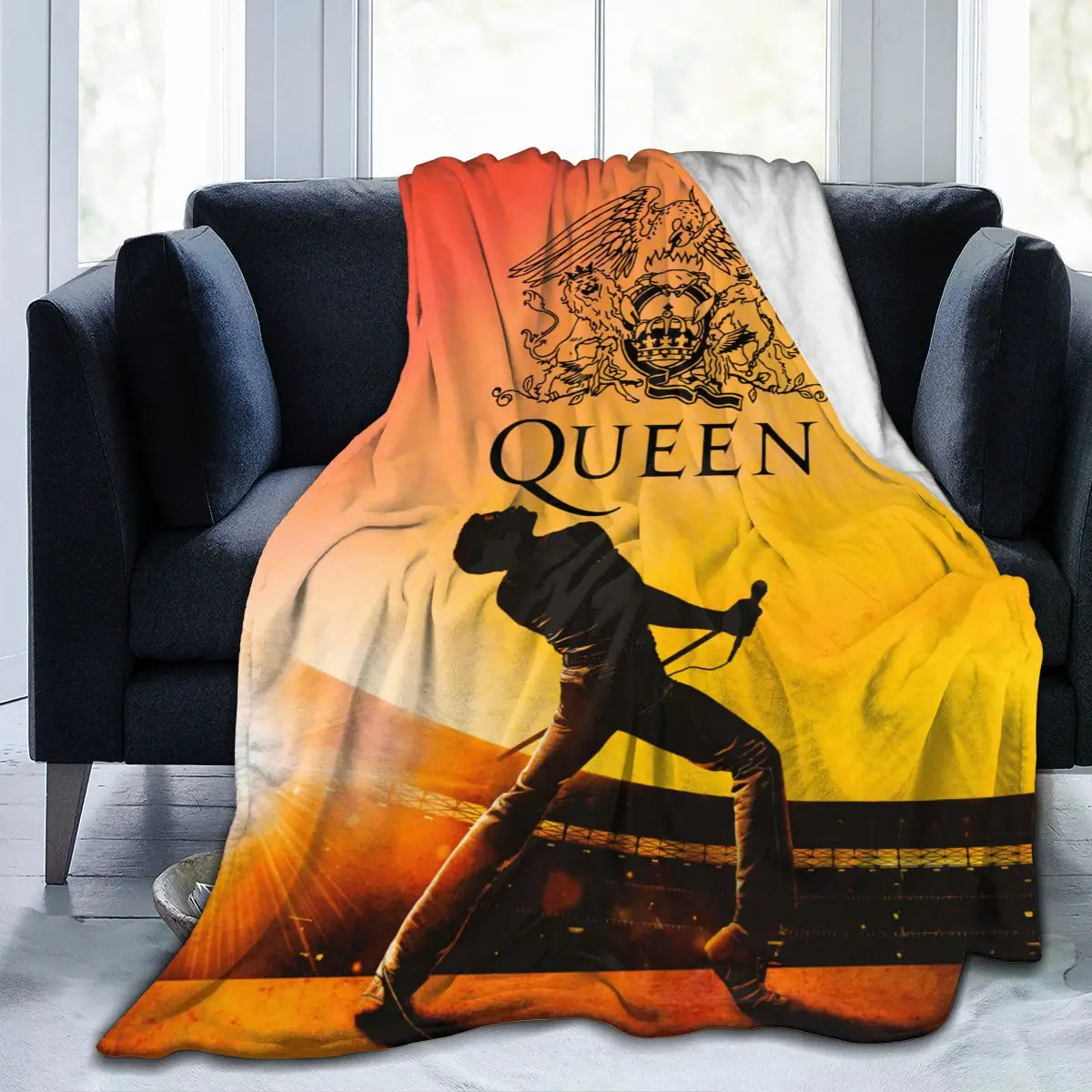 

Фредди Меркури Queen-рок-группа ультра мягкое удобное легкое покрывало из микрофлиса на все сезоны для гостиной/спальни теплое одеяло