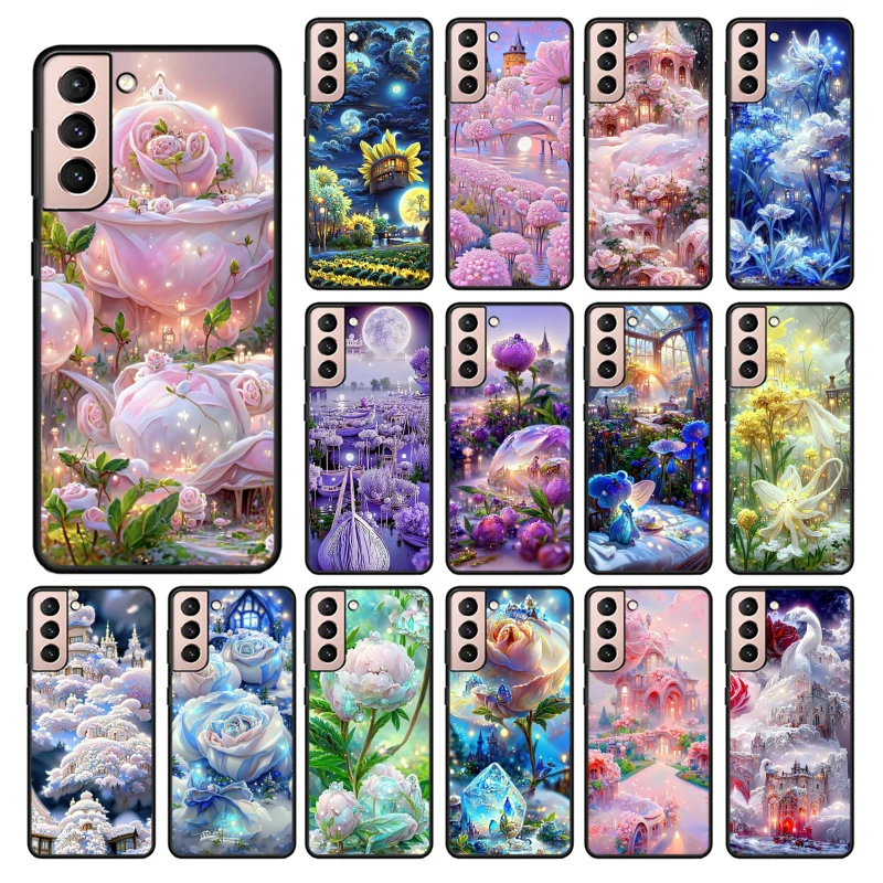 

Nature Flower Peony Rose Heaven Case for Samsung Galaxy S23 S22 S20 Note20 Ultra S20 S22 S21 S10 S9 Plus S10E S20FE Note10Plus