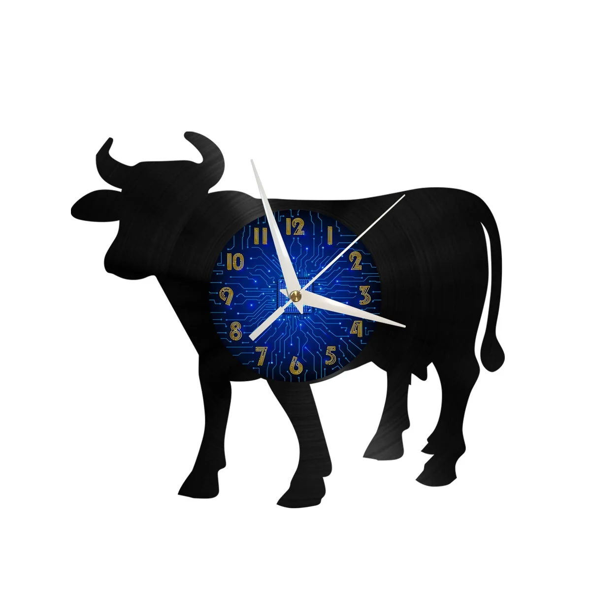 

Cattle Vinyl Wall Clock, Vinyl Record Clock Wall Art Silent & Non-ticking