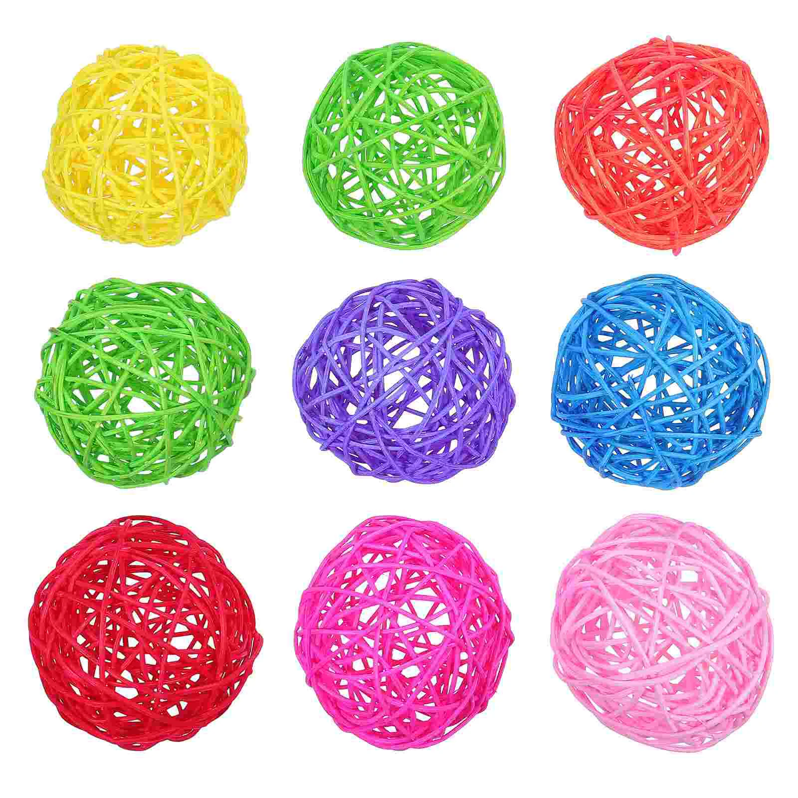 

9pcs Decorative Rattan Balls Wedding Party Adornment Garland Accessory