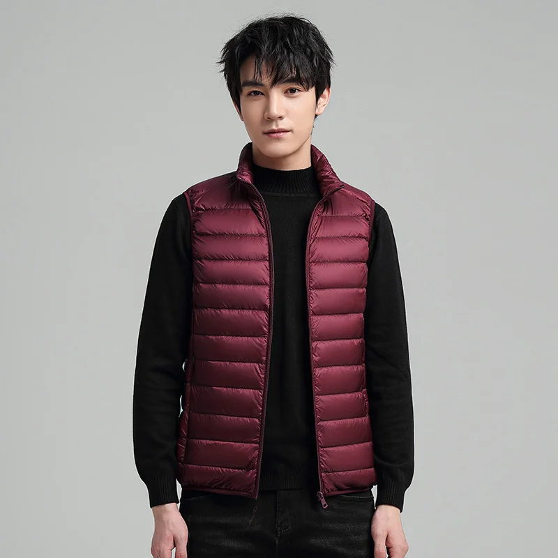 Meilly Gecko 2022 Trend Autumn And Winter Stand Collar Thin Keep Warm Cold Protection Male White Duck Down Down Jacket