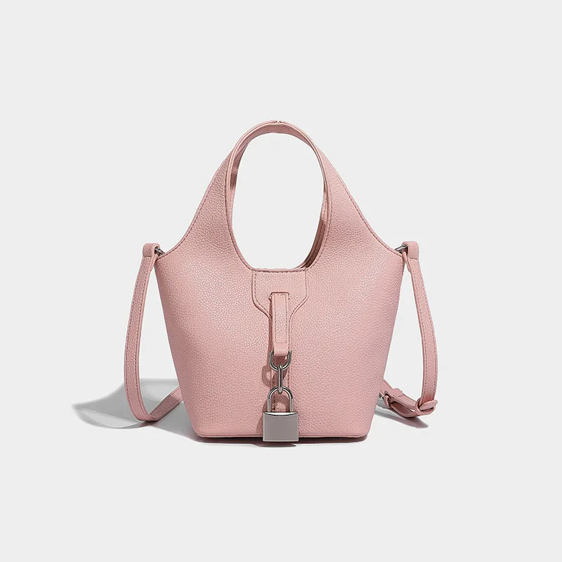 2024 новая модная сумка-ведро с рисунком личи повседневная сумка из мягкой кожи