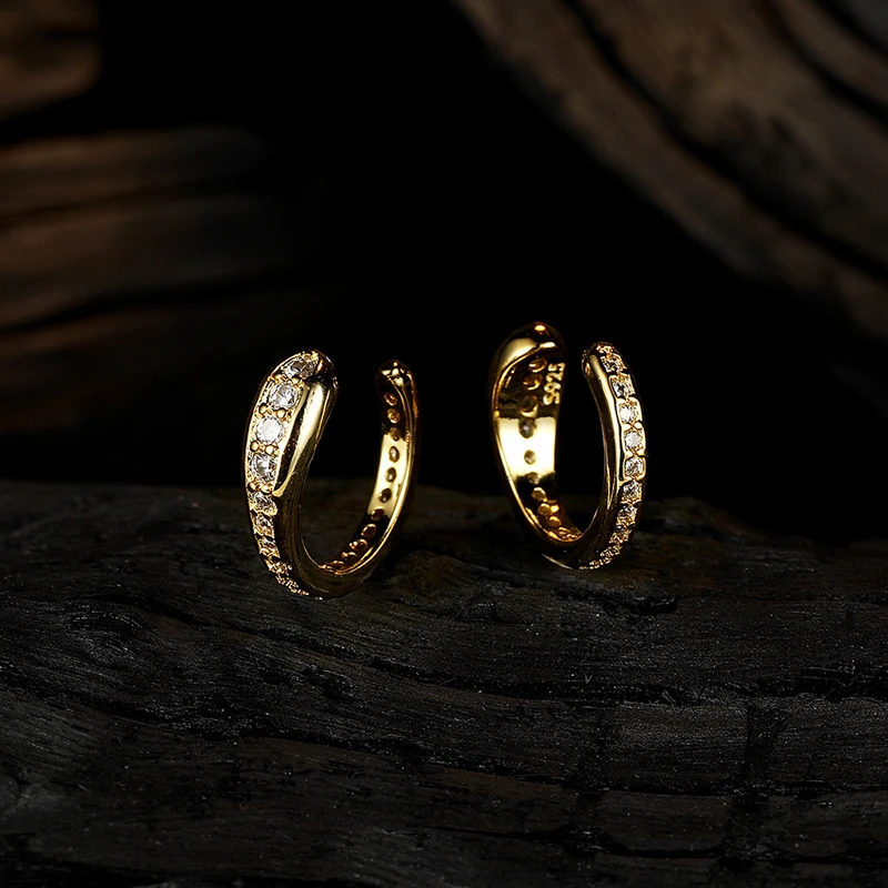 

Женские серьги-Клипсы из серебра 925 пробы с цирконом