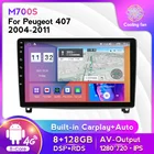 Автомагнитола 4G LTE на Android 11, мультимедийный видеоплеер для Peugeot 407 1 2004-2011, навигация GPS, Авторадио с сенсорным IPS экраном