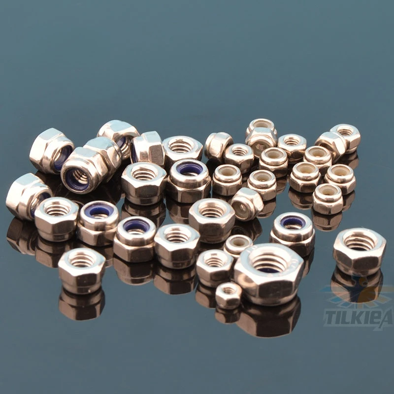 

10pcs 304 Stainless Steel M2 M3 M4 M5 M6 Nylon Self Locking Hex Nuts for Rc car boat Diy Accessories