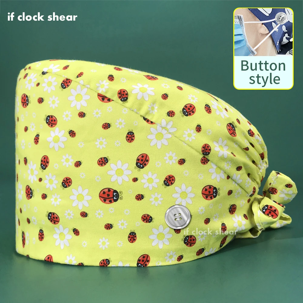 

Доктор шапки хлопковое хирургическое стоматолог Кепки шапочка для больницы кормящих медсестры скрабы медицинская Шапки хлопковое хирурги...