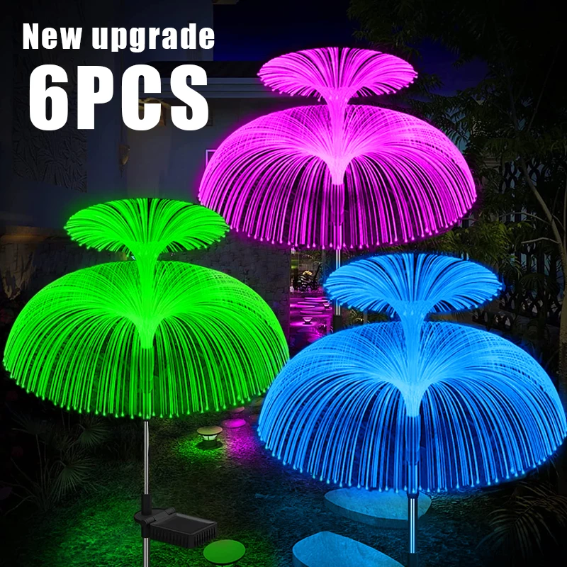 

Decor Lawn Outdoor Solar Walkway Yard Pathway Solar Decor Garden Jellyfish Power Lamp Patio Waterproof Flowers Lights Lights