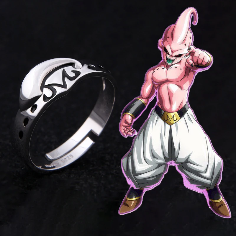 

Драконий Z Majin Buu 925 пробы Серебряное кольцо для женщин и мужчин косплей ювелирные изделия регулируемое кольцо на палец реквизит подарок на д...