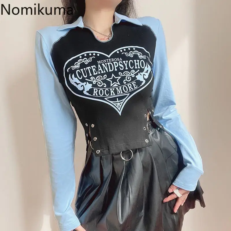 Футболка Y2k женская с буквенным принтом укороченный топ контрастных цветов