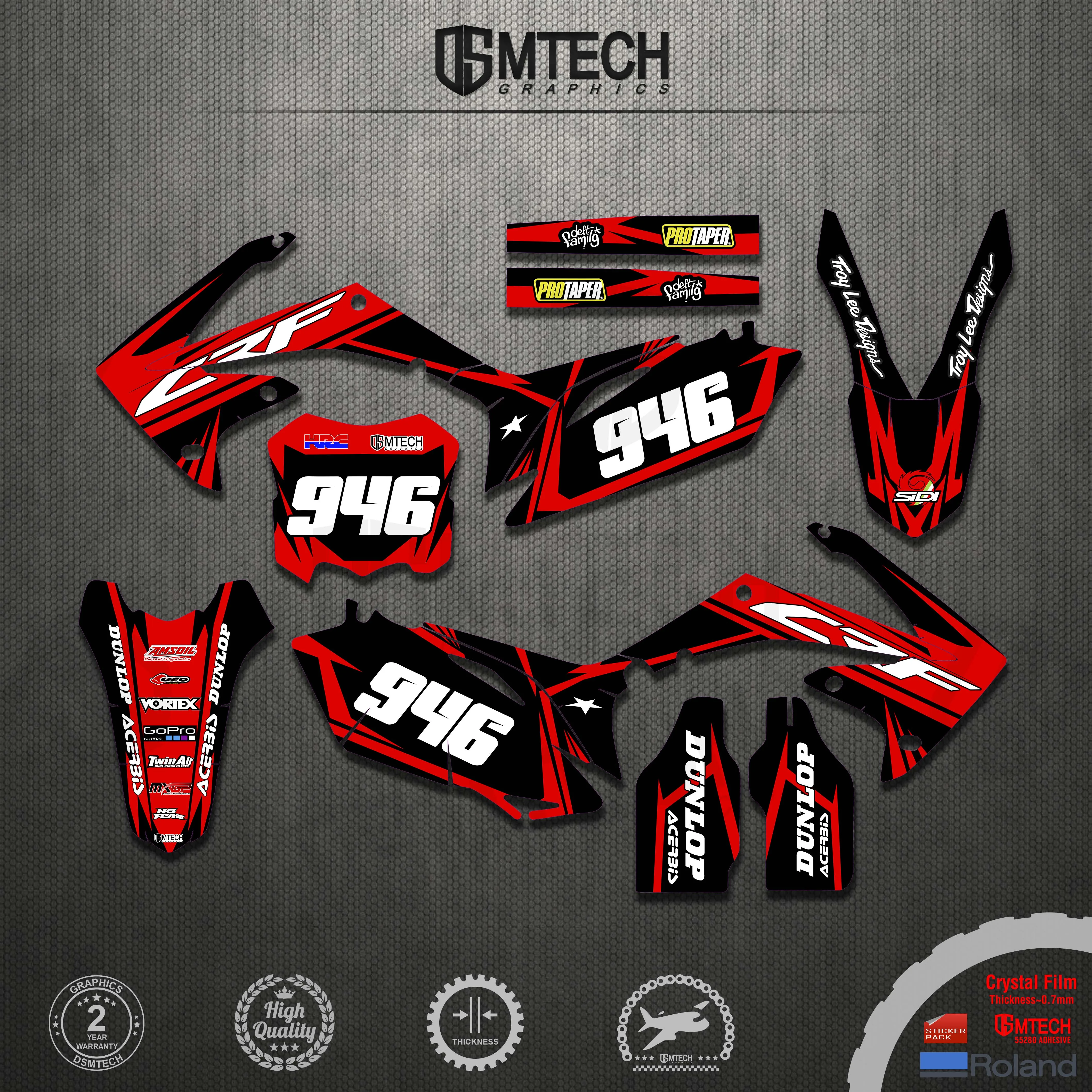 DS New Style TEAM GRAPHICS DECALS STICKERS Kits for Honda CRF250 CRF250R 2010 2011 2012 2013 CRF450 CRF450R 2009 2010 2011 2012