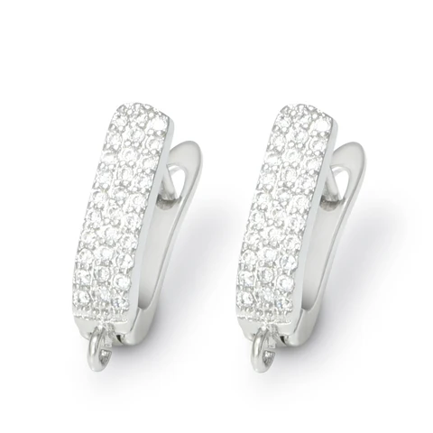 Крючки для сережек YANASI из меди с черным цирконием