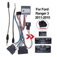 16 pin for ford ranger f25 2011 2012 2013 2014 2015 android dvd audio adaptor dash trim kit facia panel radio canbus cable abs