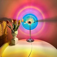 new sunset table floor lamp usb projection atmosphere night light home decoration lighting rainbow colorful photography lamps