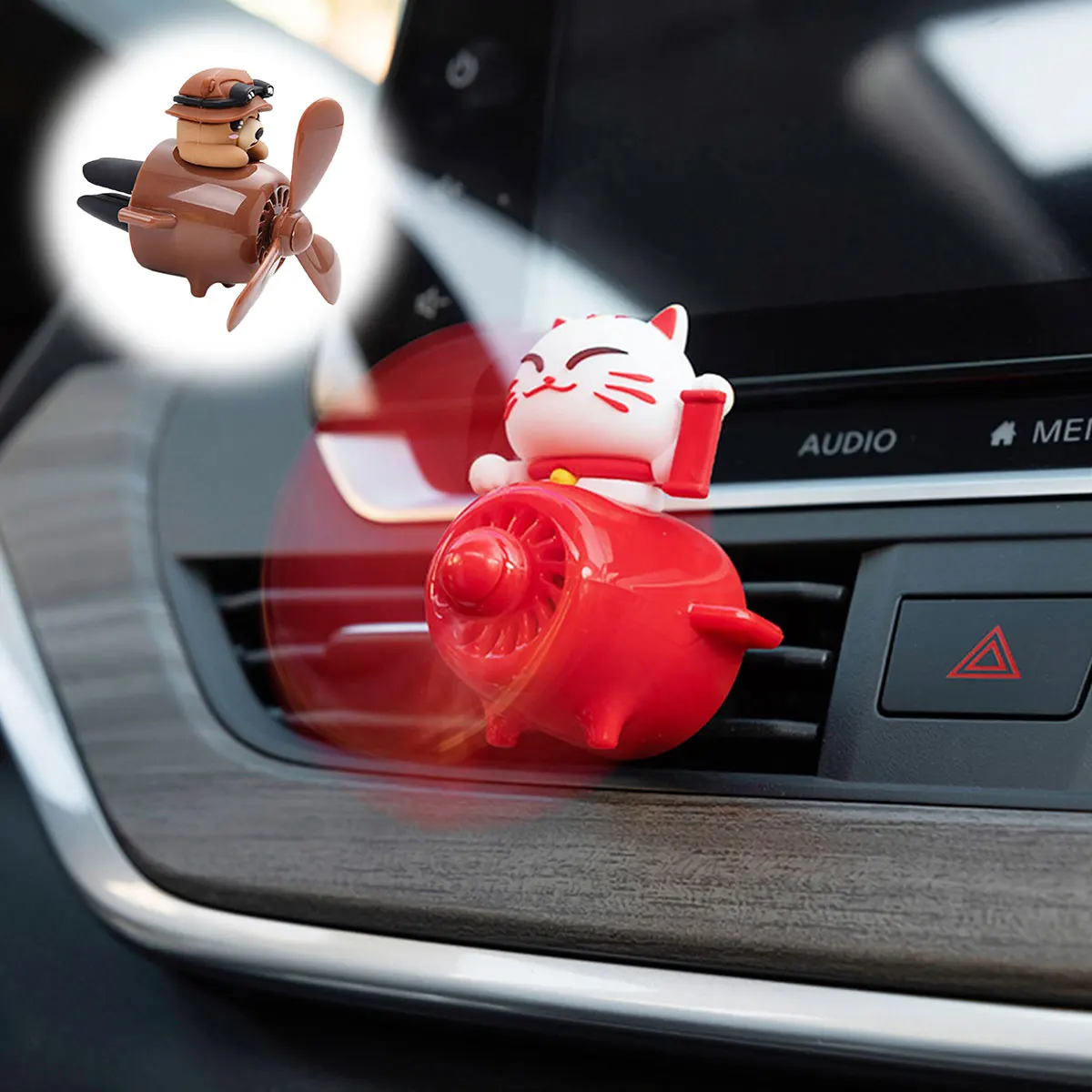

Car Air Freshener Cute Cartoon Car Vent Aroma Diffuser with Rotating Propeller Car Air Outlet Scented Clip Car Interior Decor
