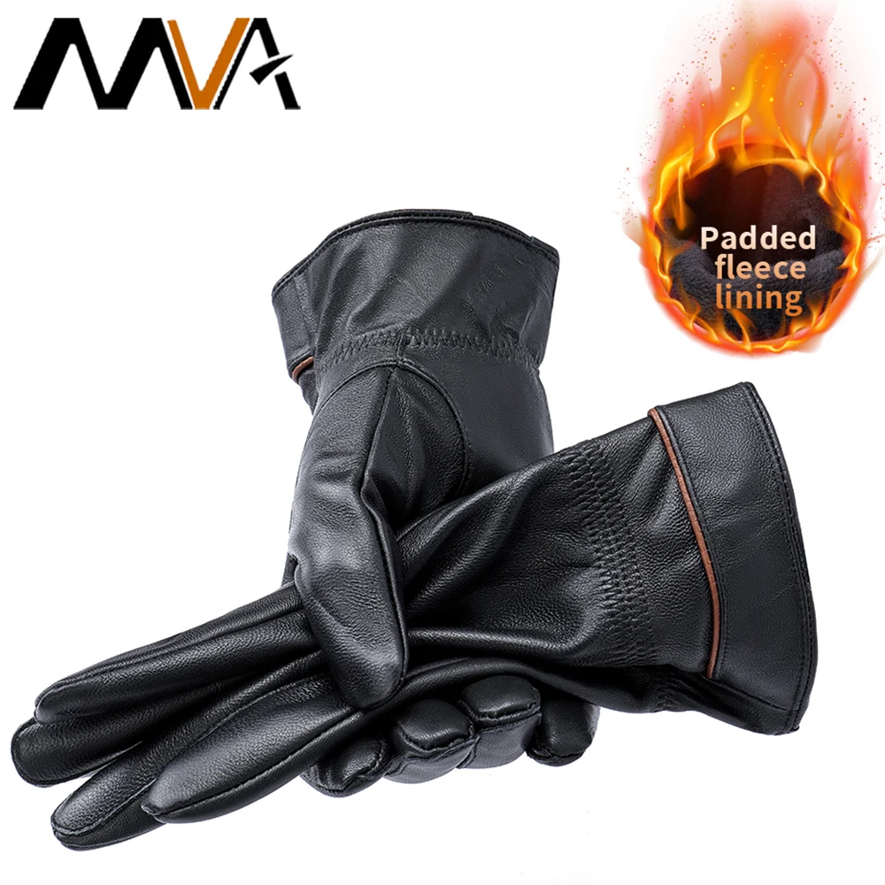 

Зимние перчатки MVA для мужчин и женщин, с сенсорным экраном, теплые, для езды на велосипеде, езды на мотоцикле, женские, ветрозащитные, Нескользящие