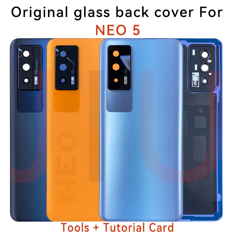 

Новый оригинальный лучший чехол для задней крышки батарейного отсека чехол для задней крышки + рамка для камеры для Vivo iQOO Neo 5 V2055A крышка для телефона на клейкой основе