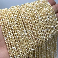 234mm shell faceted round natural stone loose spacer beads for jewelry making diy bracelet necklace 15%e2%80%9d wholesale