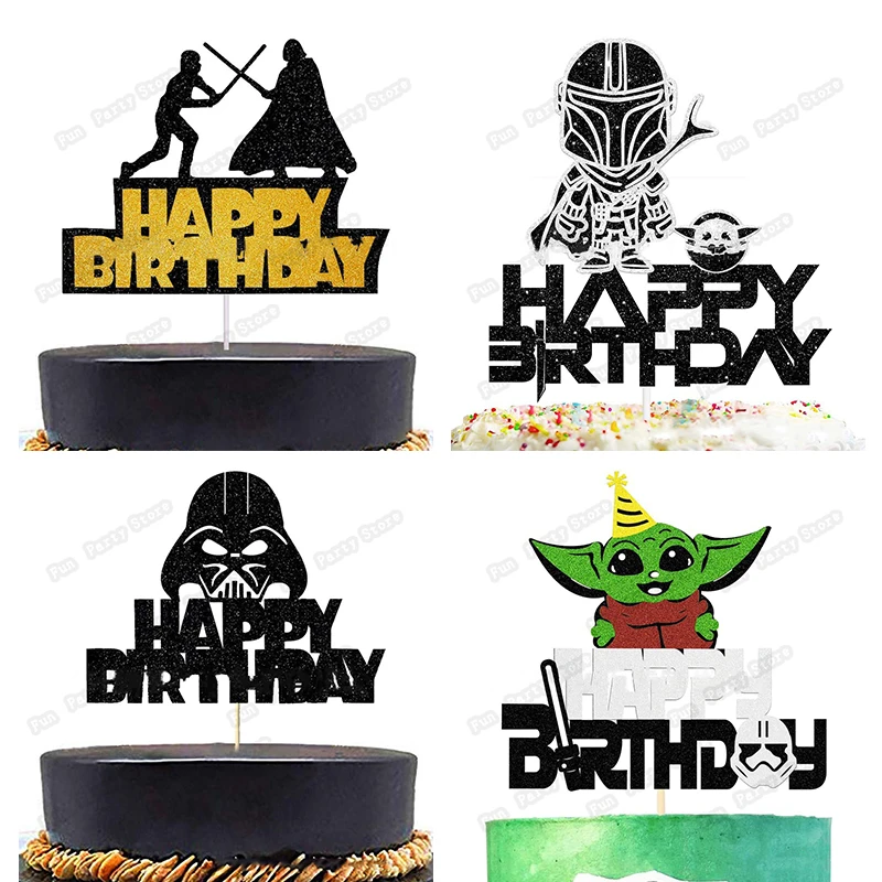 Vader Cake Topper Wars Cake Topper Star Birthday Party Cake Topper Vader Centerpiece Wars Baby Shower Party Decoration Supplies