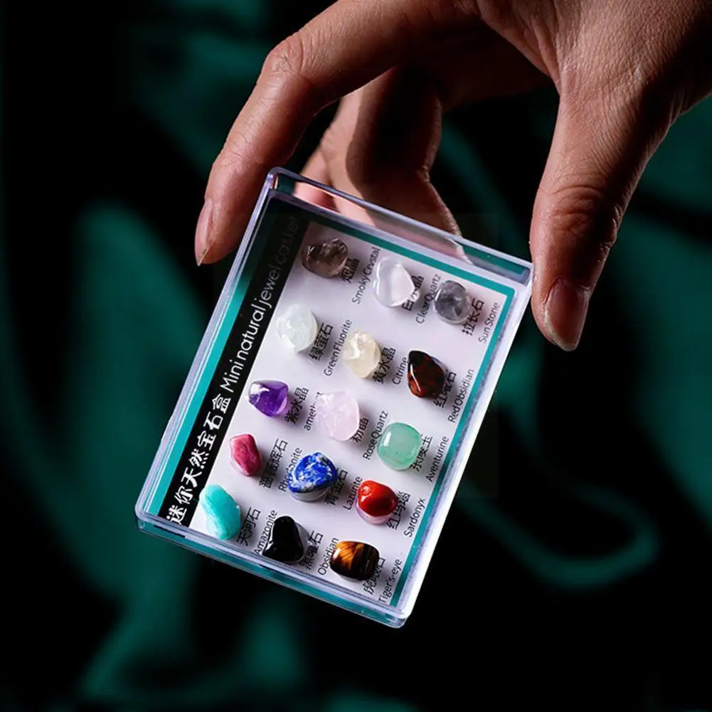 

15/24pcs Box Minerals Of The World Quartz Crystal Mineral Samples Natural Ore Specimen Gemstones Stone Gift Collectible O6q5