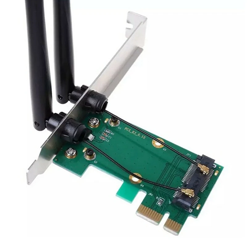 Для ПК беспроводная карта Wifi Mini PCI-E экспресс для адаптер с 2 антеннами внешний
