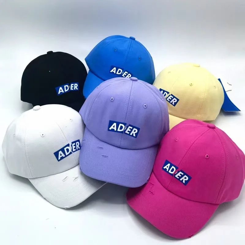 ADER Error Embroidery Baseball Cap Womens Men's Korean Version Visor Hat Travel Sunscreen Hat Tide Brand Student Duck Tongue Cap