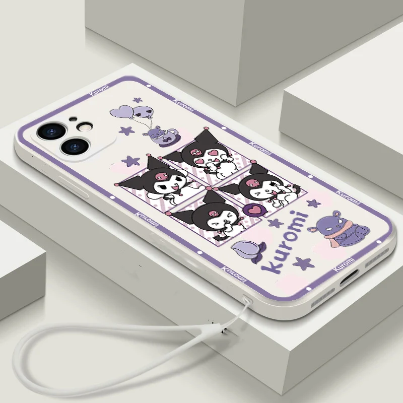 Чехол Kuromi Purple Tpu для Huawei Y7A Y7 2019 Y9 Prime Y6 Y6P P30 Lite P Smart Nova 5T Y70 Honor X8 X9 X8A X7 20 9X 50 Cover