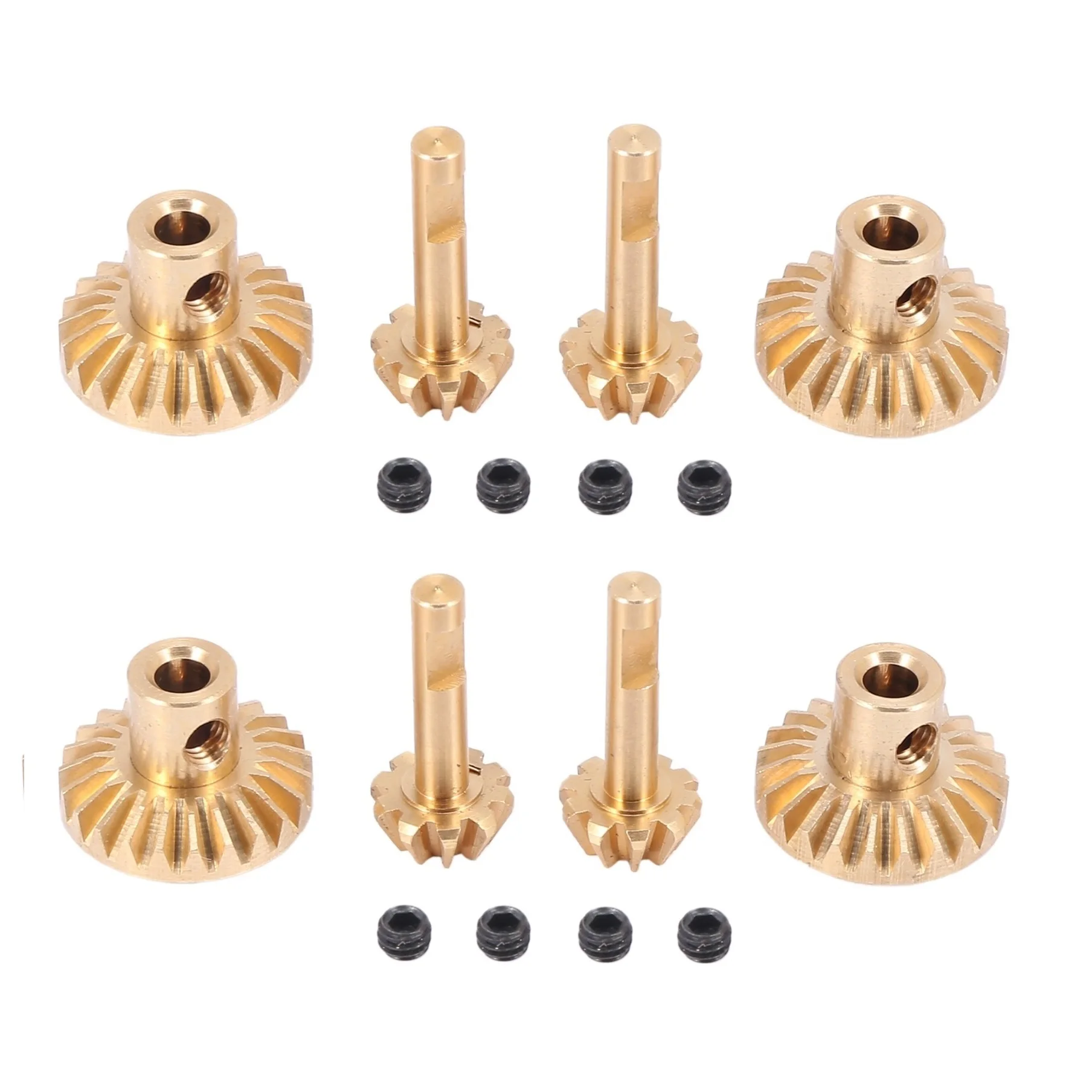 

8pcs WPL C14 C24 B14 B24 B16 B36 MN D90 D99 MN99S Brass Front Rear Axle Gear Drive Shaft Gear RC Car Upgrades Parts Accessories