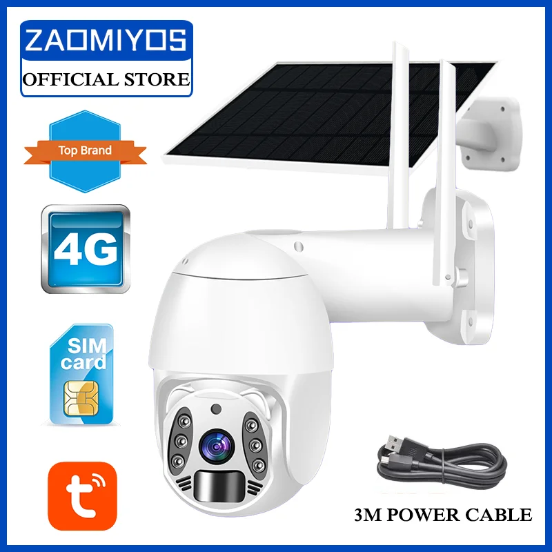 

Беспроводная IP-камера 3 Мп, 1080P, 4G, SIM-карта, PTZ, Wi-Fi