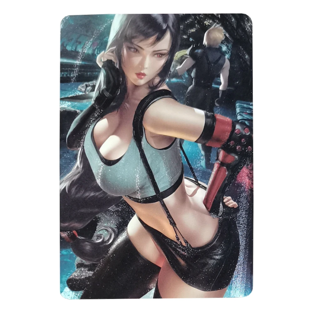 4шт/набор Карточки Final Fantasy VII Тифа ACG сексуальная аниме-девушка Классическая коллекция Игрушки Игровые карты Подарки.