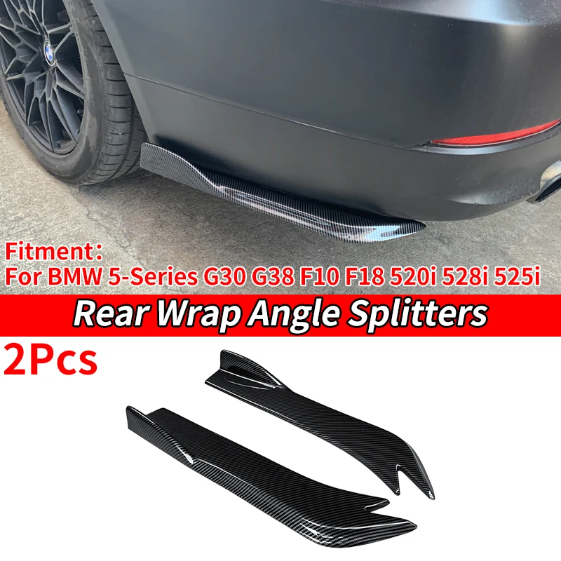 

Car Rear Bumper Splitters Aprons Lip Spoiler Diffuser Wing Wrap Angle Carbon ABS For BMW 5 Series G30 G38 F10 F18 520i 528i 525i