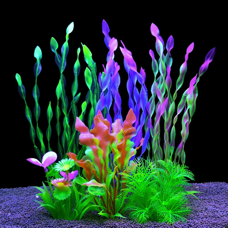

Aquatic Grass Fish Tank Decoration Fake Aquatic Plants Aquarium Ornaments Fish Tank Landscaping Fake Flowers Aquarium Decoration