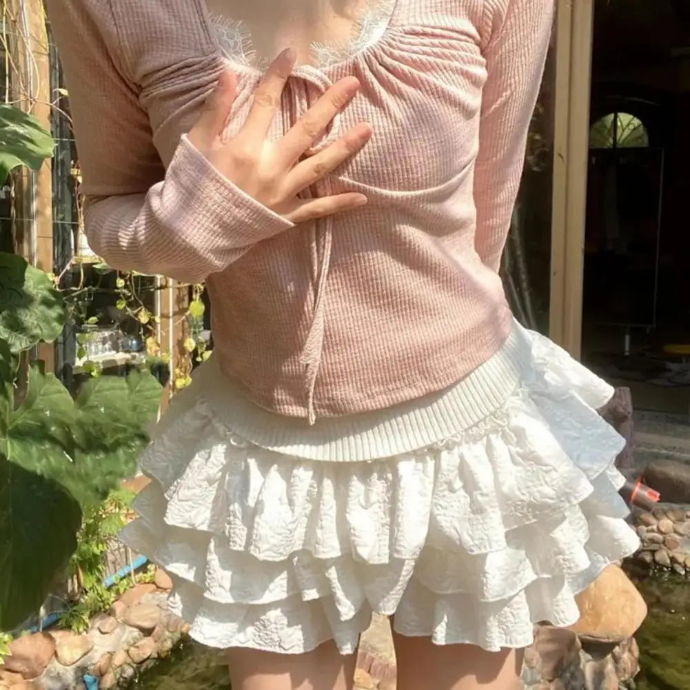 Летние кружевные шорты в стиле бохо шикарные пляжные с рюшами для женщин