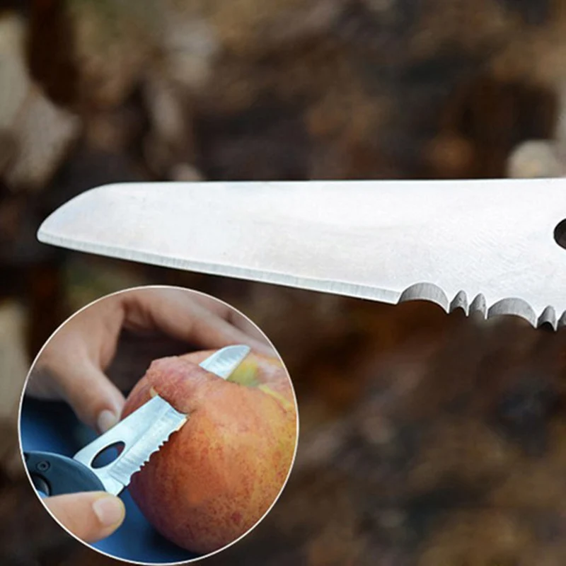 5 в 1 складной мини-нож из нержавеющей стали с карабином | Спорт и развлечения