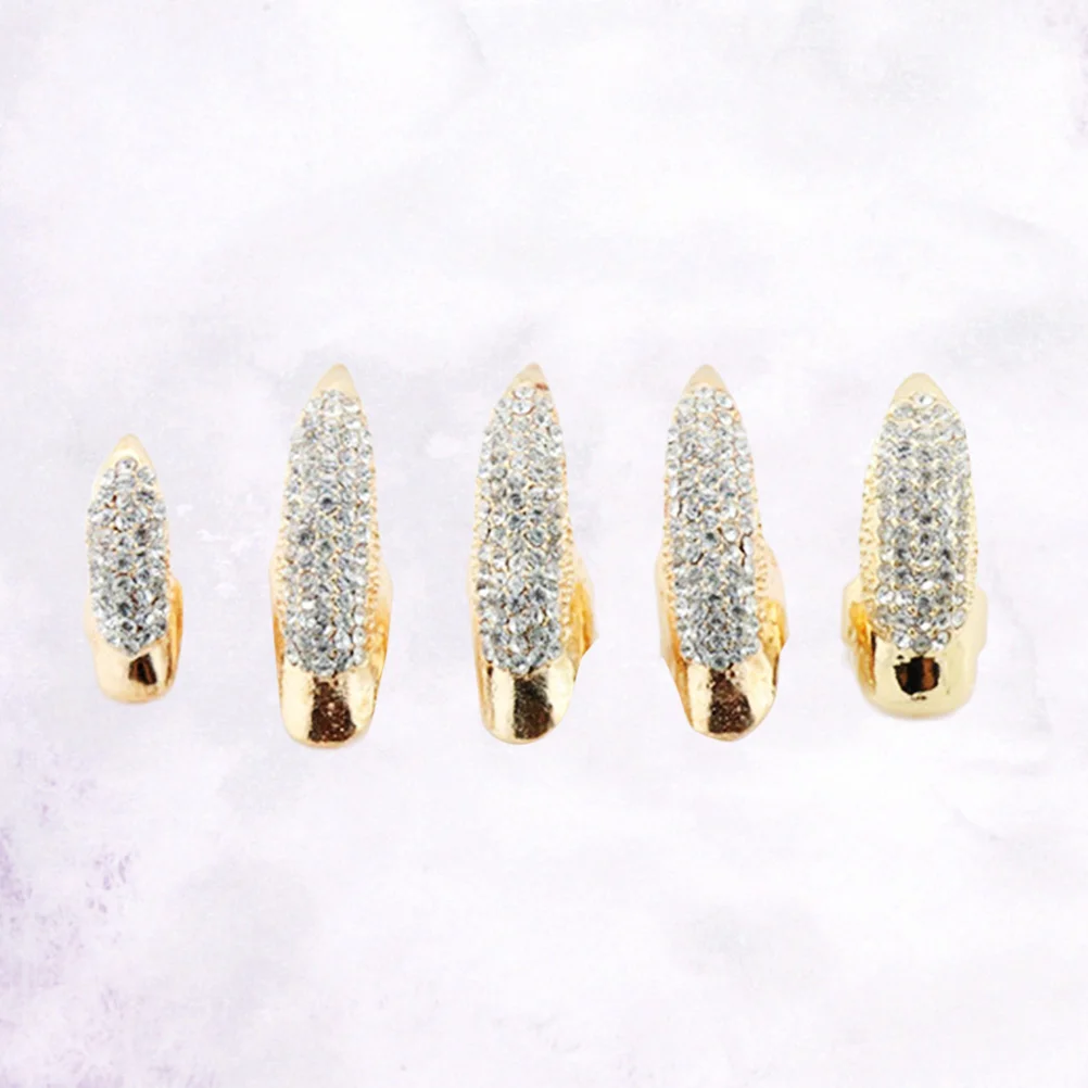 10 шт. 3 размера готический панк-стиль накладные ногти коготь лапа кольца на палец