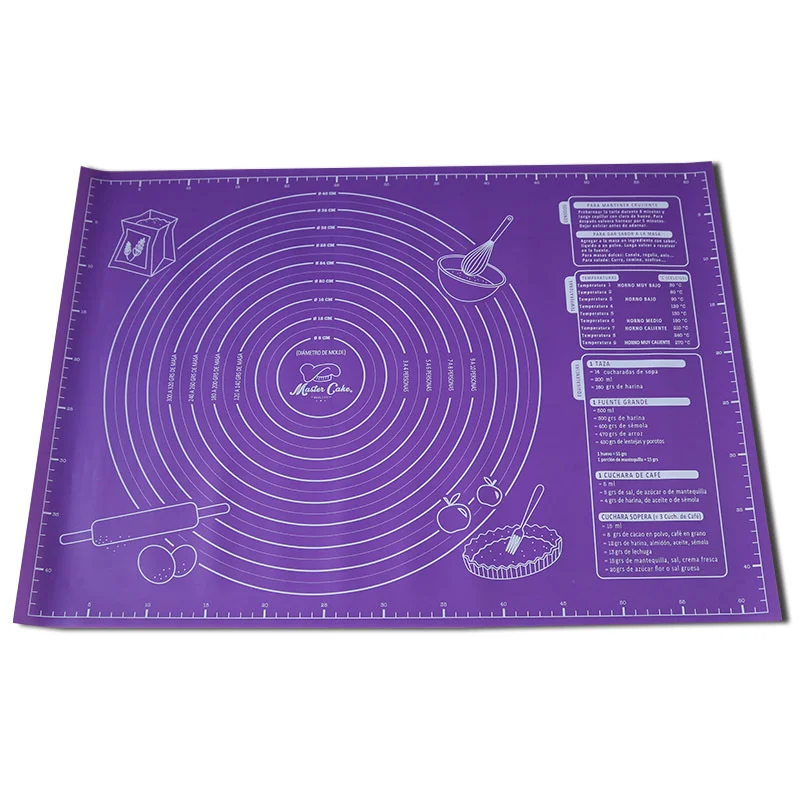 

1pcs Silicone Kneading Pad Large Size With Scale Baking Mat For Rolling Dough Pizza Non-Stick Maker Holder Kitchen Tools