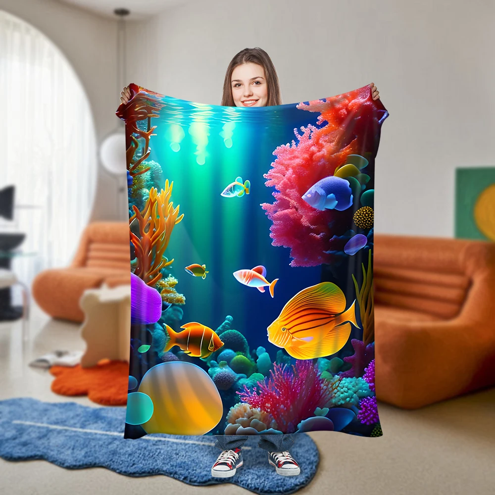 Теплый осенне-зимний флисовый плед Pea YanYangTian утолщенный чехол для сна мультяшное