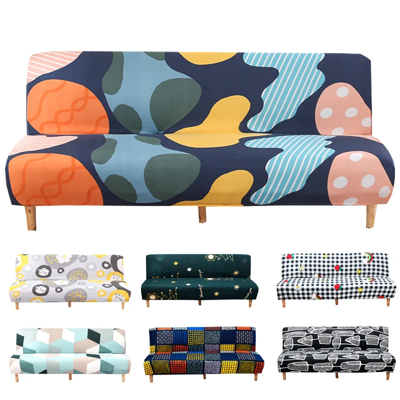 

Чехол funda однотонный без подлокотников, эластичная складная мебель, украшение для дома, скамейка, клетчатый геометрический чехол