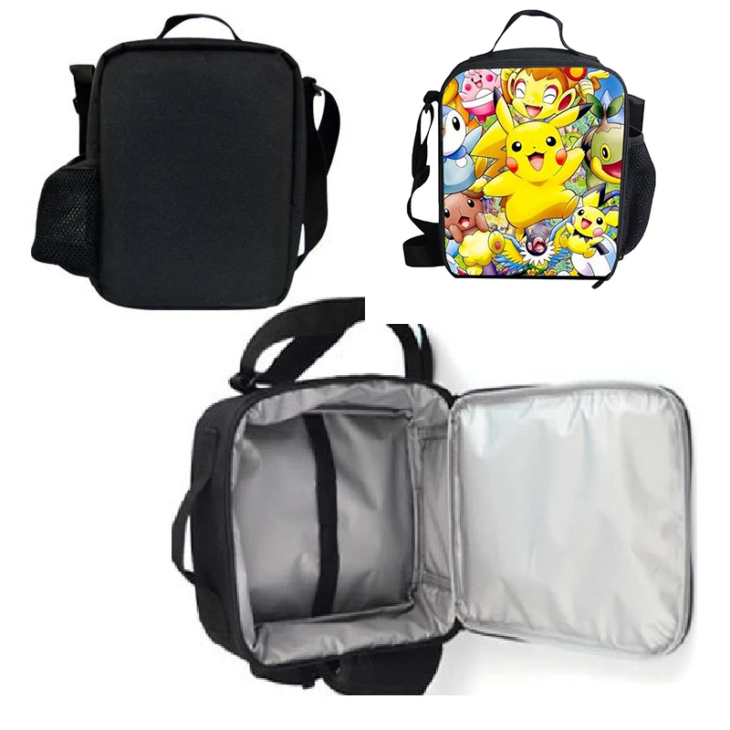 Цена Мультяшные Аниме Покемон Пикачу Детские Изолированные сумки для обеда парусиновая Термосумка с принтом бэнто сумка студенческая сумка для...