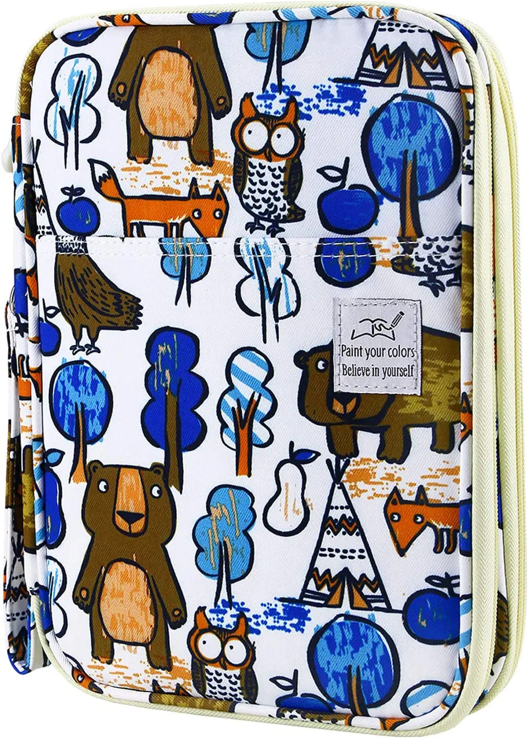 Color Pencil Case, Large Capacity 192 Slot Pencil Holder Pen