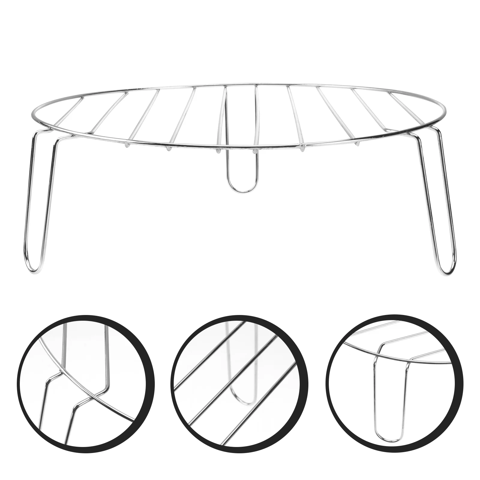

Rack Steamer Steaming Stand Steam Round Cooking Trivet Pottray Bakingcooker Wire Small Metal Stainless Steel Insert Egg Canning